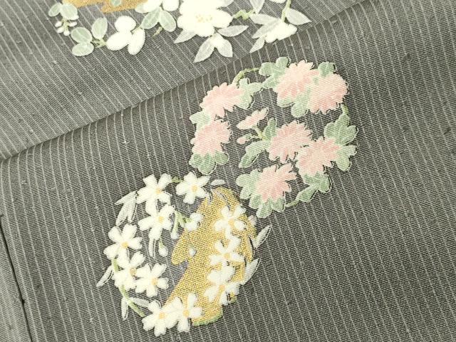 平和屋着物●上質な小紋 花丸文 金彩 正絹 逸品 CABK2148gh