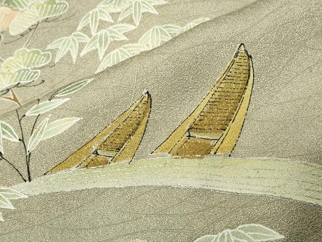 平和屋着物●訪問着 風景松竹梅文 金彩 正絹 逸品 CABK2149gh