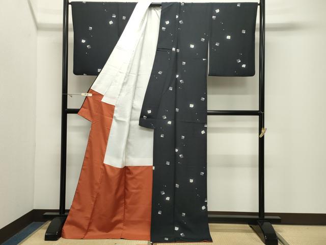 平和屋着物●上質な小紋 源氏香 ロング丈 正絹 逸品 CABK2159gh