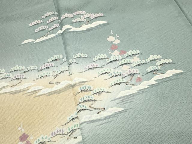 平和屋着物●訪問着 松梅文 暈し染め 正絹 逸品 CABK2163gh