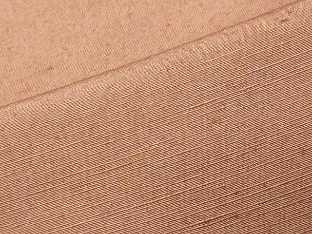 平和屋着物●上質な紬 色無地 一斤染色 ロング丈 正絹 逸品 CABK2164gh