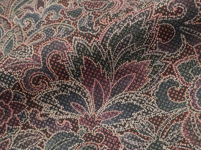 平和屋着物●本場染大島紬 訪問着 鳳凰更紗花唐草文 正絹 逸品 CABK2170gh