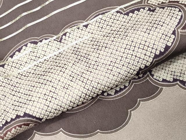 平和屋着物●訪問着 駒刺繍 雲重ね文 正絹 逸品 CABK2173gh