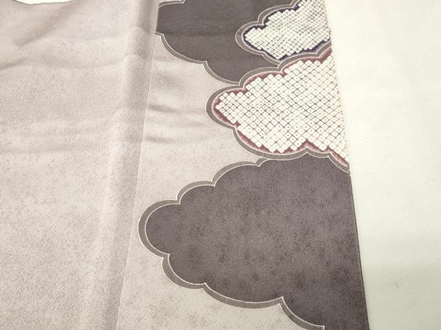 平和屋着物●訪問着 駒刺繍 雲重ね文 正絹 逸品 CABK2173gh