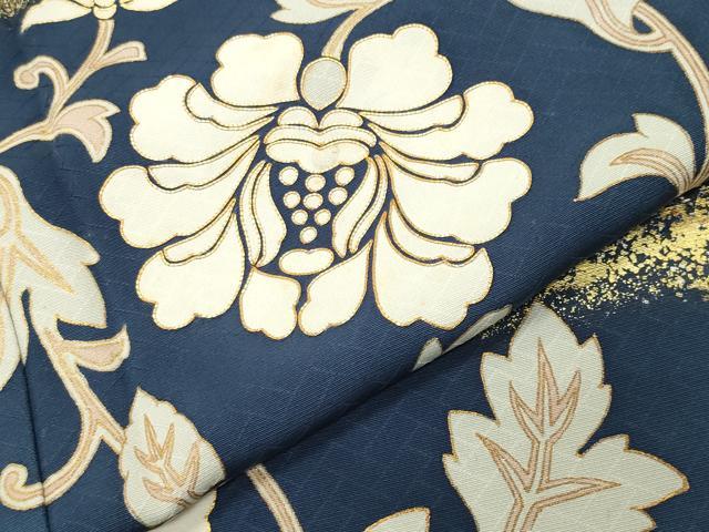 平和屋着物●訪問着 駒刺繍 更紗花唐草文 金銀彩 正絹 逸品 CABK2175gh