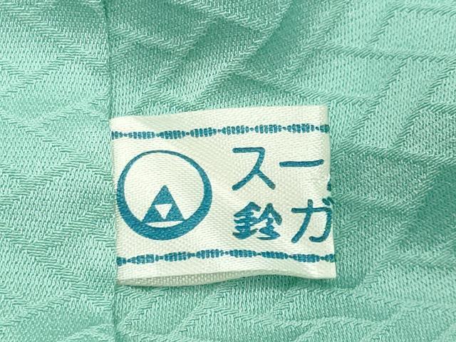 平和屋着物●上質な色無地 草花地紋 薄萌葱色 鈴乃屋扱い 反端付き 正絹 逸品 CABK2178gh