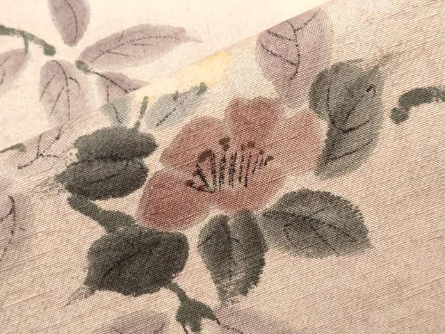 平和屋着物●訪問着 紬地 手描き 枝花文 暈し染め 正絹 逸品 CABK2191gh