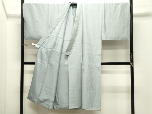 平和屋着物●男性 紬 千草鼠色 正絹 逸品 未使用 CABK2202gh