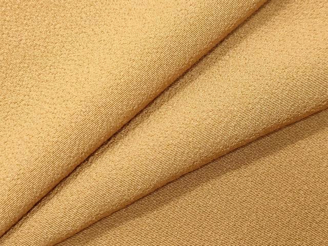 平和屋着物●上質な色無地 狐色 正絹 逸品 CABK2203gh