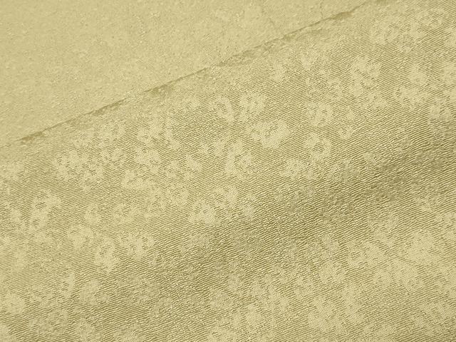 平和屋着物●上質な色無地 舞花地紋 枯草色 正絹 逸品 未使用 CABK2205gh