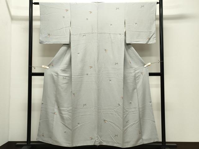 平和屋着物▼上質な小紋 南天文 鮫小紋柄 正絹 逸品 CABK2208gh