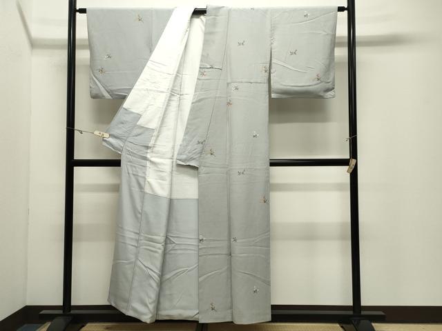 平和屋着物▼上質な小紋 南天文 鮫小紋柄 正絹 逸品 CABK2208gh