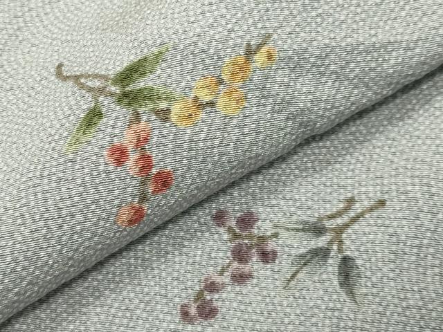 平和屋着物▼上質な小紋 南天文 鮫小紋柄 正絹 逸品 CABK2208gh