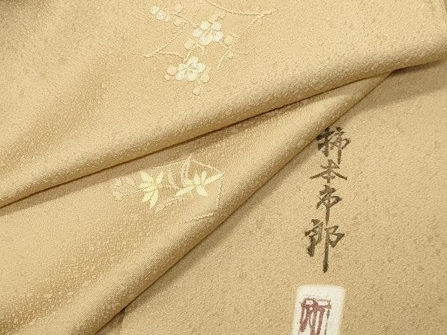 平和屋着物●本加賀友禅作家 柿本市郎監修 小紋 草花文 正絹 逸品 CABK2211gh