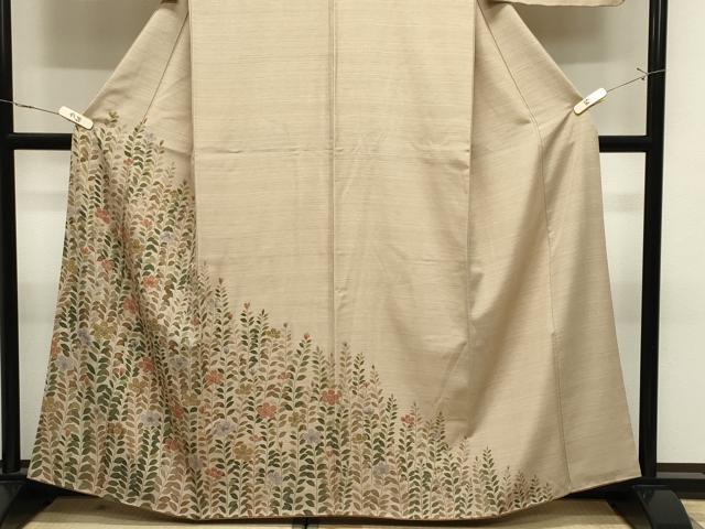 平和屋着物●訪問着 草花文 金彩 正絹 逸品 CABK2213gh