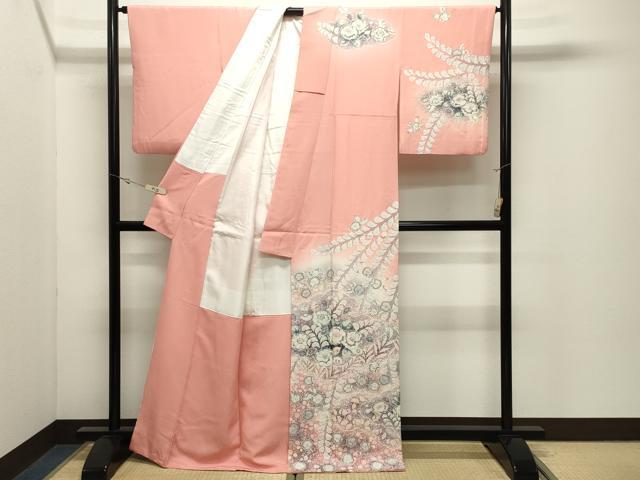 平和屋着物●越後十日町の一流染匠 桐屋・翠山工房 訪問着 辻が花 絞り 暈し染め 正絹 逸品 CABK2215gh