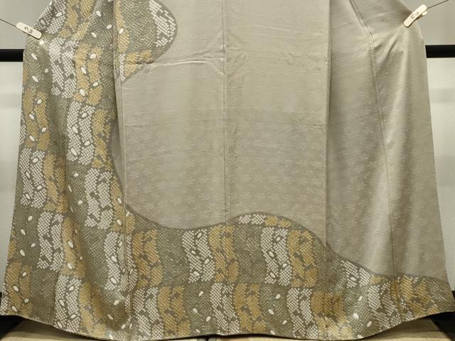 平和屋着物●訪問着 総絞り 草木文 正絹 逸品 CABK2218gh