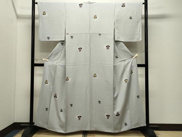 平和屋着物●上質な小紋 花丸文 正絹 逸品 CABK2221gh