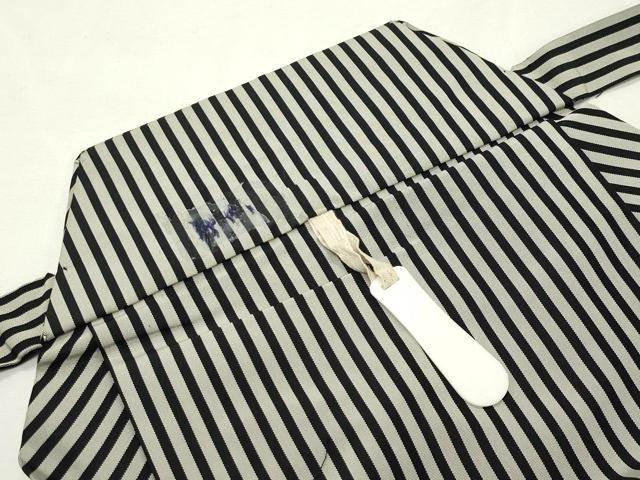 平和屋着物●男性 行灯袴 縞 黒地 正絹 逸品 CABK2231gh