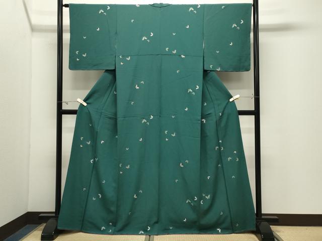 平和屋着物●上質な小紋 舞蝶文 金彩 正絹 逸品 未使用 CABK2239gh