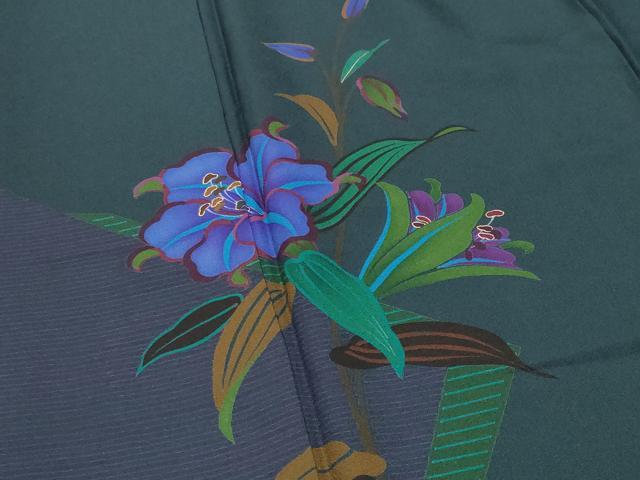 平和屋着物●訪問着 草花文 金彩 正絹 逸品 CABK2243gh