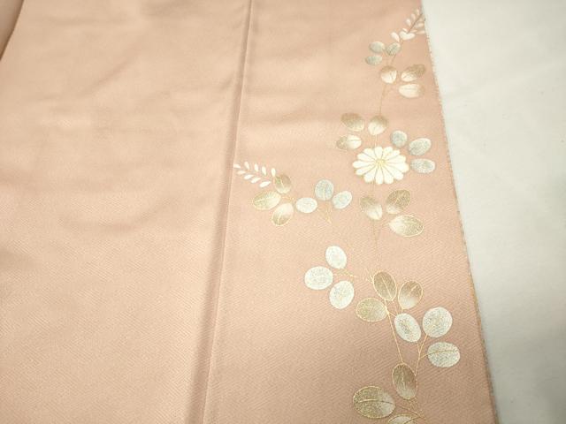 平和屋着物●訪問着 駒刺繍 草花文 暈し染め 金銀彩 正絹 逸品 CABK2244gh
