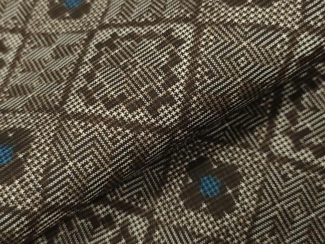 平和屋着物●本場大島紬 龍郷絣 正絹 逸品 CABK2253gh