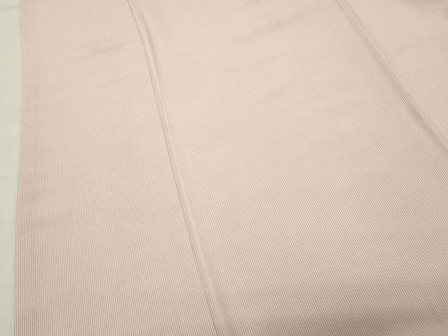 平和屋着物●江戸小紋 京友禅 万筋 退紅色×象牙色 反端付き 正絹 逸品 CABK2265gh
