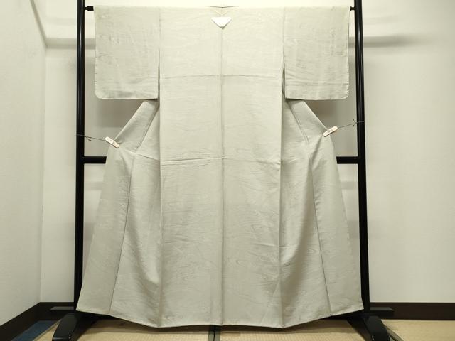平和屋着物●上質な色無地 立波地紋 砂色 正絹 逸品 未使用 CABK2269gh