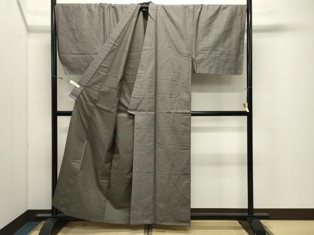 平和屋着物●男性 お召 アンサンブル 亀甲柄 キングサイズ 正絹 逸品 未使用 CABK2279gh