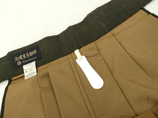 平和屋着物●男性 馬乗り袴 霞文 高島屋扱い 正絹 逸品 CABK2283gh