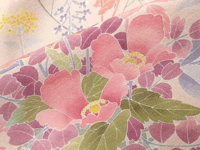 平和屋着物●訪問着 友禅 作家物 花籠文 暈し染め 正絹 逸品 未使用 CABK2288gh