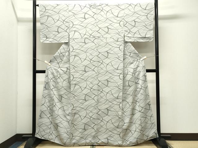平和屋着物●上質な小紋 芝草文 正絹 逸品 未使用 CABK2299gh