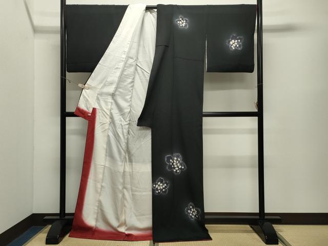 平和屋着物●訪問着 絞り 舞花文 さが美扱い ロング丈 正絹 逸品 CABK2304gh