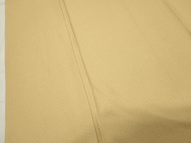 平和屋着物●上質な色無地 卵色 正絹 逸品 未使用 CABK2308gh