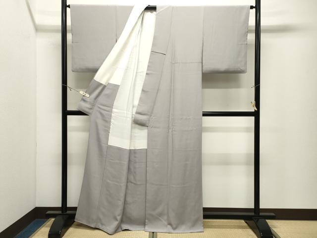 平和屋着物●上質な色無地 霞色 正絹 逸品 CABK2309gh