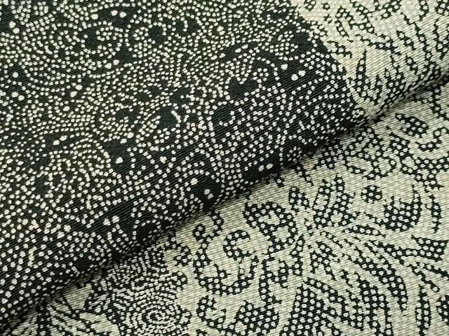 平和屋着物●江戸小紋 寄せ小紋柄 黒地 正絹 逸品 未使用 CABK2322gh