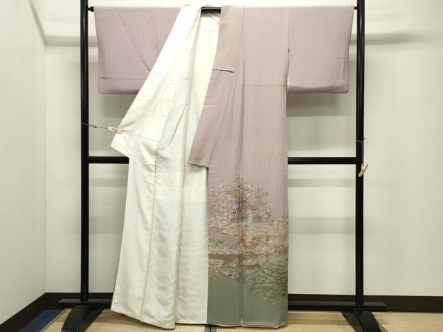 平和屋着物●豪華色留袖 総刺繍 呉県刺繍 彦根城 暈し染め 正絹 逸品 CABK2353gh