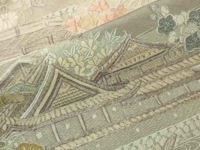 平和屋着物●豪華色留袖 総刺繍 呉県刺繍 彦根城 暈し染め 正絹 逸品 CABK2353gh