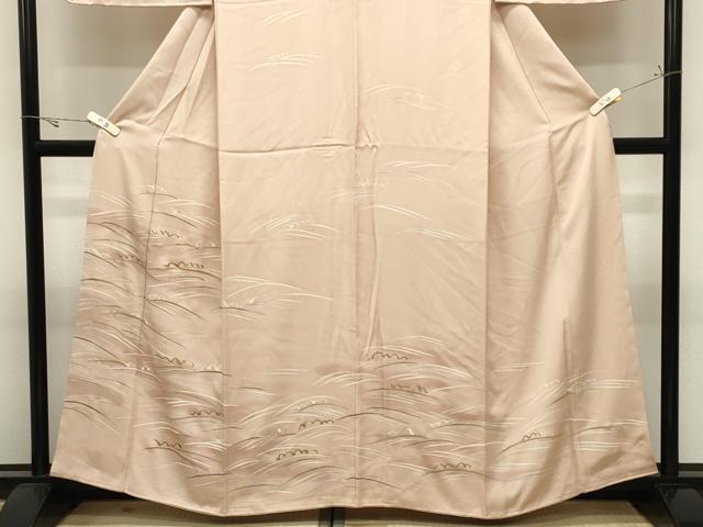 平和屋着物●訪問着 駒刺繍 立波文 暈し染め 金彩 正絹 逸品 未使用 CABK2356gh