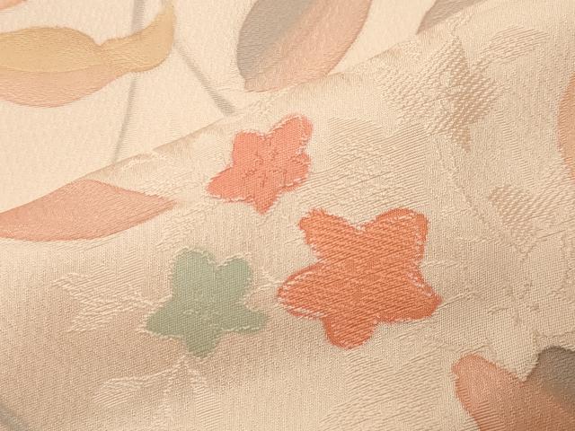 平和屋着物●上質な小紋 地紋起こし 草花文 正絹 逸品 CABK2359gh