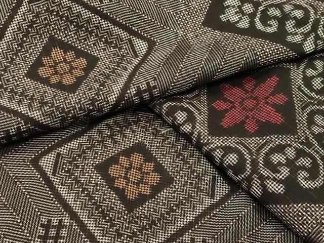 平和屋着物●本場大島紬 龍郷絣 正絹 逸品 未使用 CABK2362gh