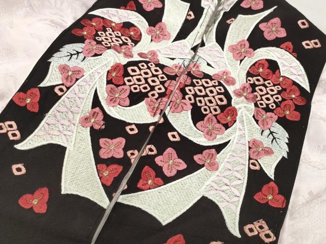 平和屋着物●振袖用長襦袢 無双仕立て 雲重ね花地紋 半衿刺繍 洗える着物 CABK2365gh