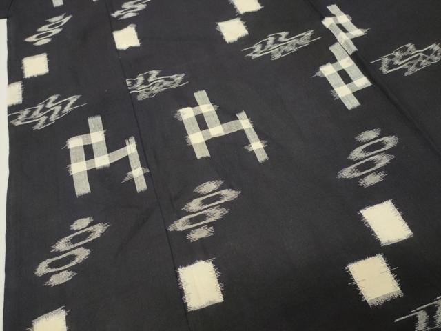 平和屋着物●久留米絣 単衣 琉球絣文様 綿 逸品 CABK2370gh