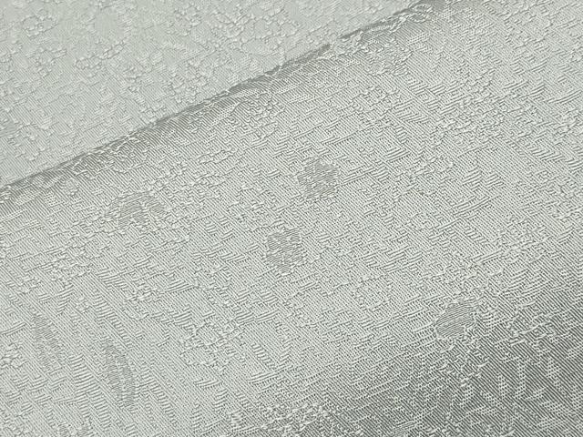 平和屋着物●上質な色無地 草花地紋 薄雲鼠色 正絹 逸品 CABK2391gh