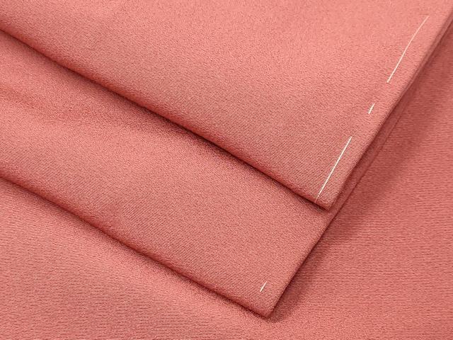 平和屋着物●上質な色無地 甚三紅色 正絹 逸品 未使用 CABK2396gh