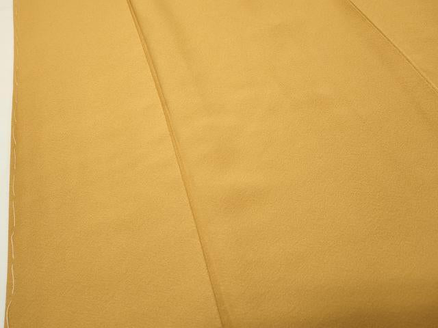 平和屋着物●上質な色無地 黄朽葉色 正絹 逸品 未使用 CABK2400gh