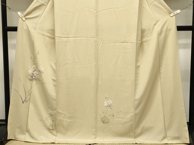 平和屋着物●訪問着 草花文 金銀彩 ロング丈 正絹 逸品 CABK2407gh
