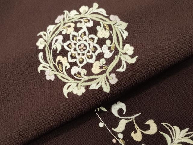平和屋着物●訪問着 総刺繍 鳳凰花唐草文 金銀糸 正絹 逸品 CABK2411gh