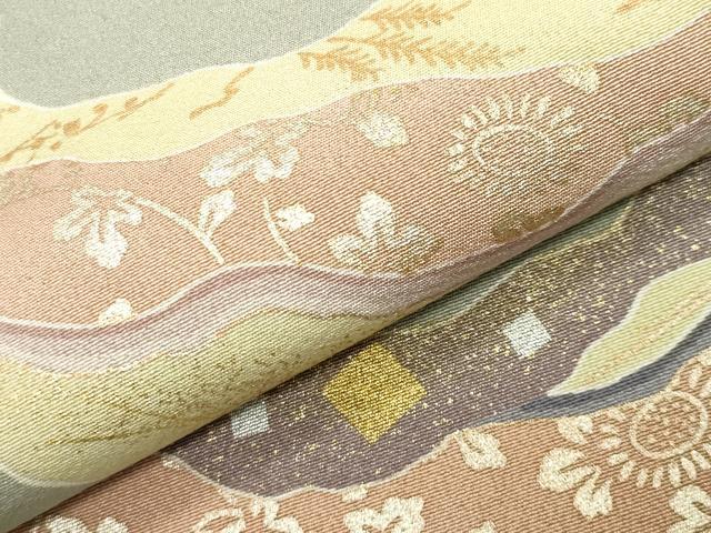 平和屋着物●訪問着 道長花唐草文 金銀彩 正絹 逸品 CABK2414gh